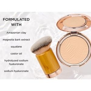 tarte Amazonian Clay Blurring Powder Foundation + Angled Blur Brush #26N…